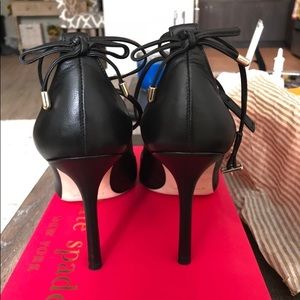 Kate spade black leather heels
